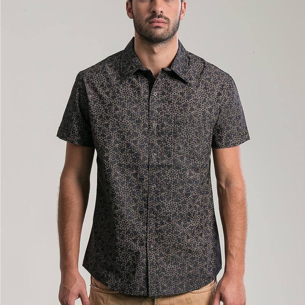 Seed of Life Psychedelic LSD Molecule Print Button Down XL